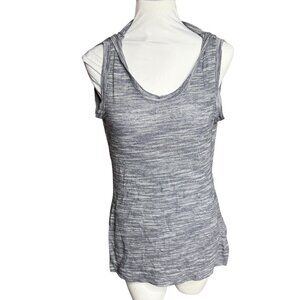 Athleta Coronado hi lo racerback striped layered tank top small gray